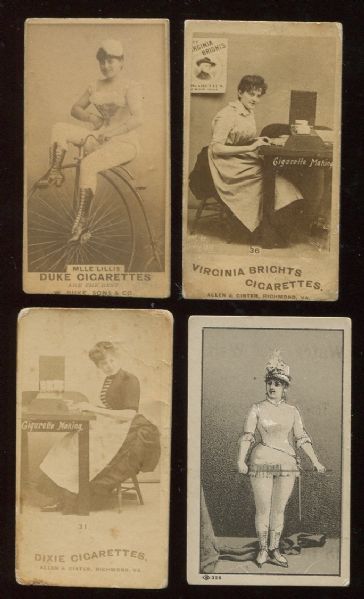 1880s N46 Female Athletes Lot of 4 Different