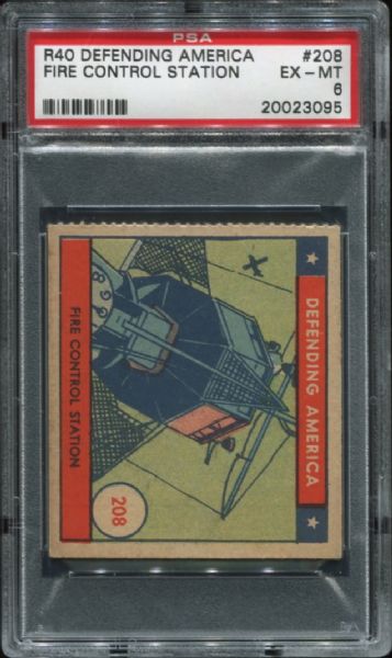 1941 R40 Defending America #208 Fire Control Station PSA 6