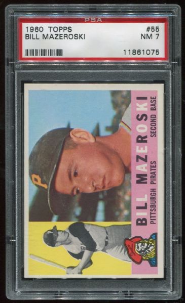 1960 Topps #55 Bill Mazeroski PSA 7