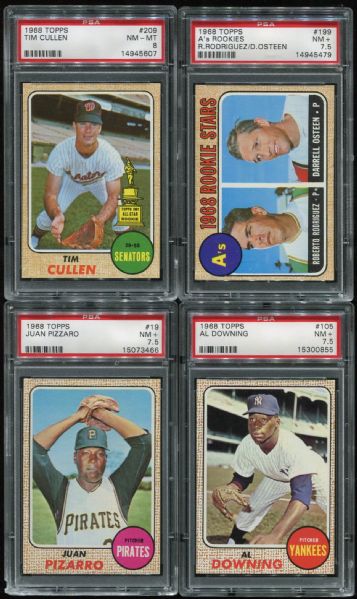 1968 Topps Lot of 35 Different PSA Graded