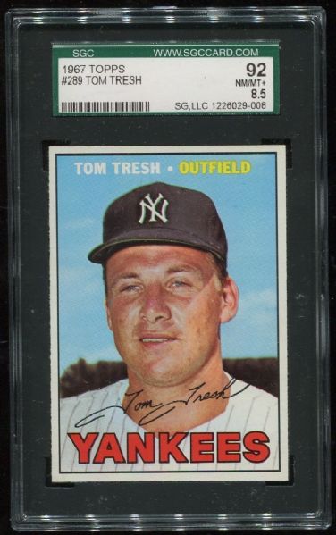 1967 Topps #289 Tom Tresh SGC 92