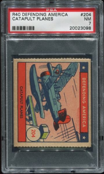 1941 R40 Defending America #204 Catapult Planes PSA 7