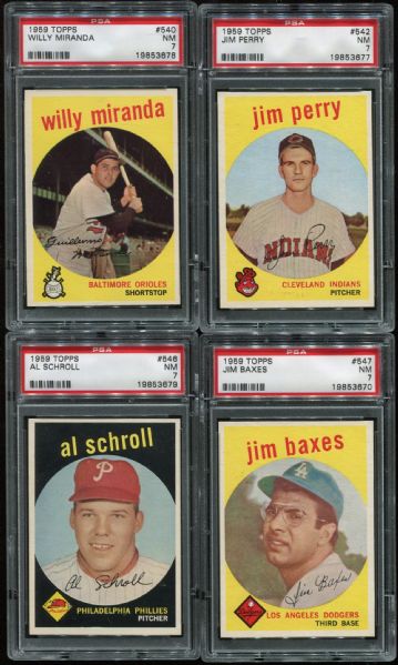 1959 Topps High Number Lot of 7 Different PSA 7