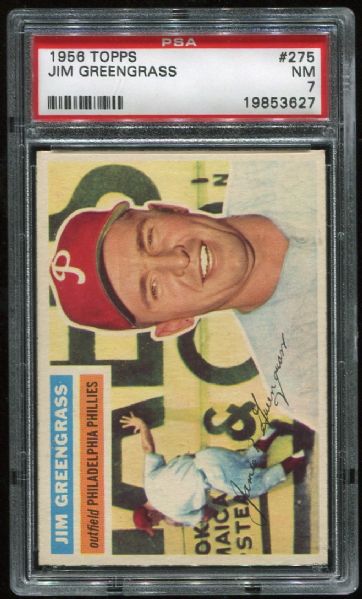 1956 Topps #275 Jim Greengrass PSA 7