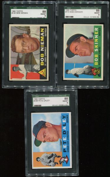 1960 Topps Lot of 6 Different SGC 88