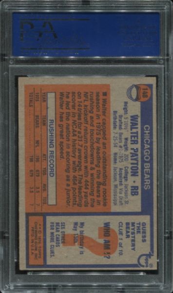 1976 Topps #148 Walter Payton Rookie PSA 8