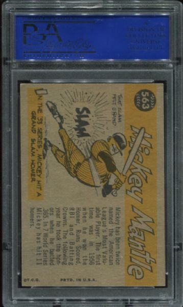 1960 Topps #563 Mickey Mantle All Star PSA 5