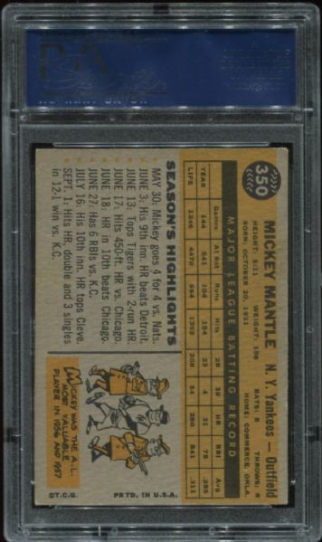 1960 Topps #350 Mickey Mantle PSA 5