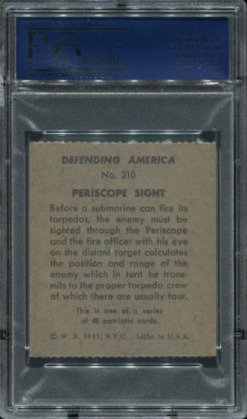 1941 R40 Defending America #210 Periscope Sight PSA 8 OC