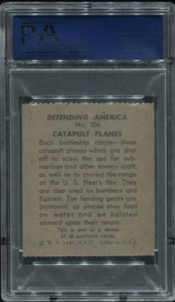 1941 R40 Defending America #204 Catapult Planes PSA 7