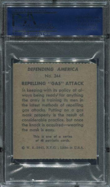 1941 R40 Defending America #244 Repelling Gas Attack PSA 5