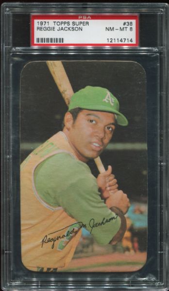 1971 Topps Super #38 Reggie Jackson PSA 8