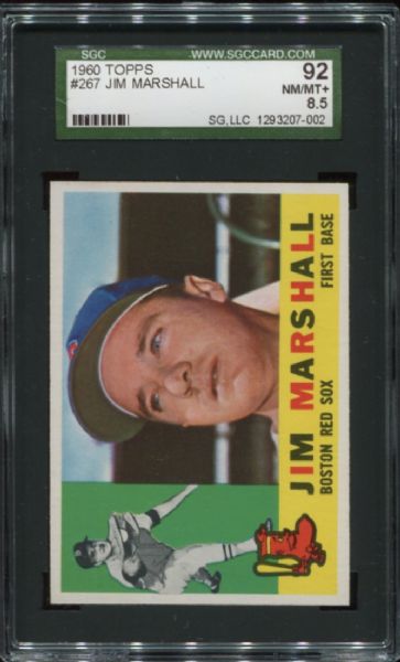 1960 Topps #267 Jim Marshall SGC 92