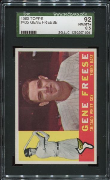 1960 Topps #435 Gene Freese SGC 92