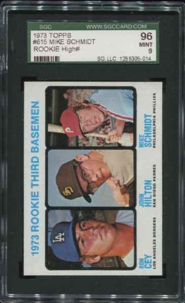 1973 Topps #615 Mike Schmidt Rookie SGC 96