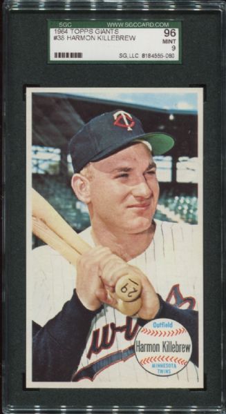 1964 Topps Giants #38 Harmon Killebrew SGC 96