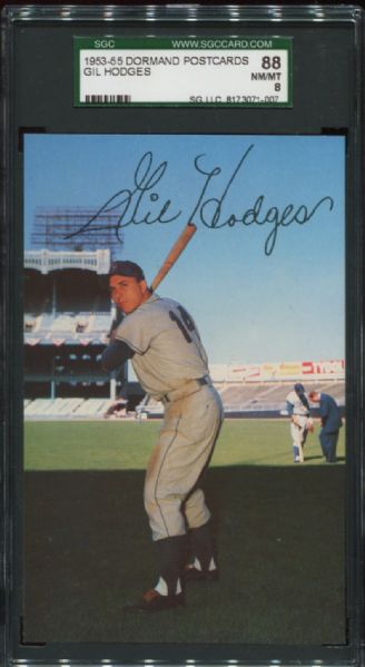 1953-55 Dormand Postcards Gil Hodges SGC 88