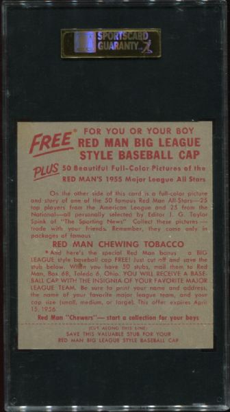 1955 Redman Tobacco AL-3 Whitey Ford SGC 86