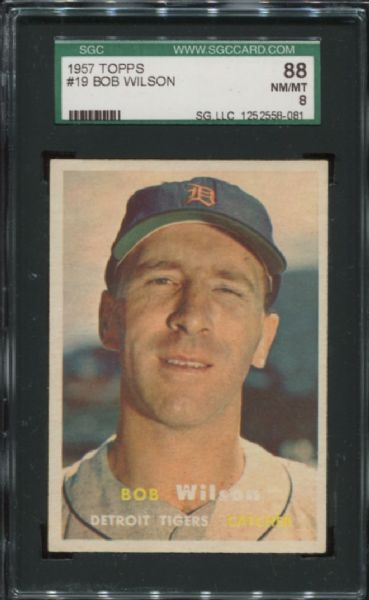 1957 Topps #19 Bob Wilson SGC 88