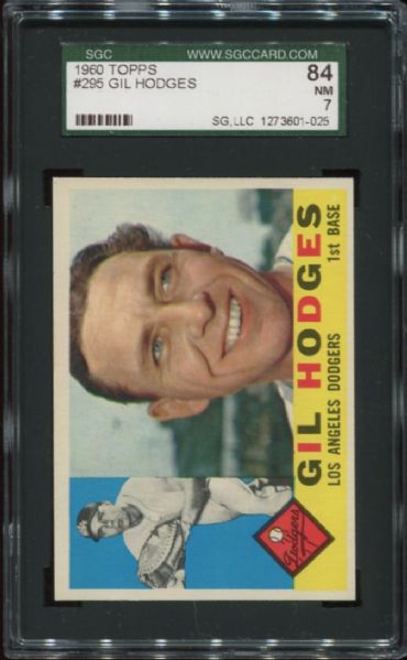 1960 Topps #295 Gil Hodges SGC 84