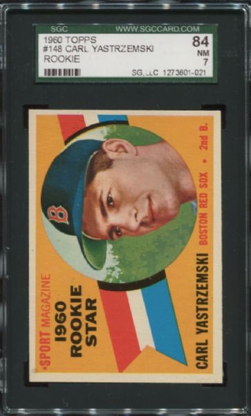 1960 Topps #148 Carl Yastrzemski Rookie SGC 84