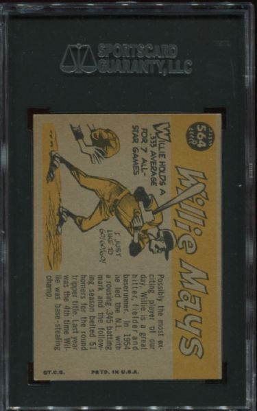 1960 Topps #564 Willie Mays All Star High Number SGC 84