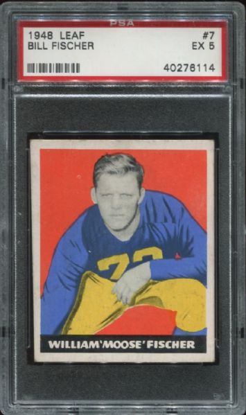 1948 Leaf #7 Bill Fischer PSA 5