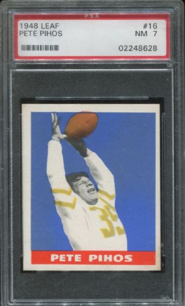 1948 Leaf #16 Pete Pihos Rookie PSA 7