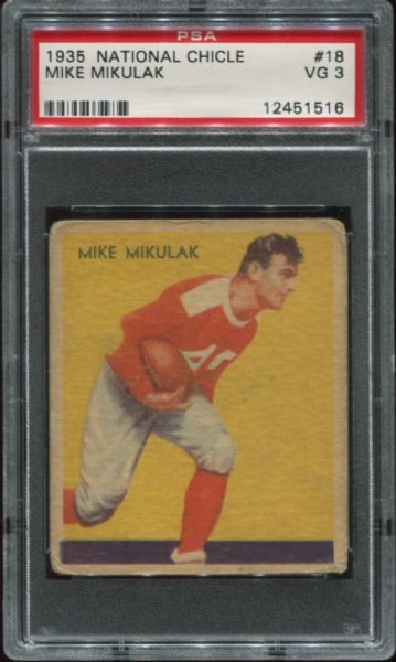 1935 National Chicle #18 Mike Mikulak PSA 3