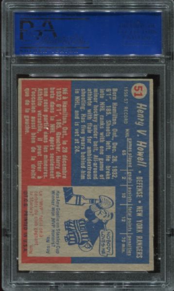 1957 Topps #51 Harry Howell #51 Autographed PSA/DNA Authentic