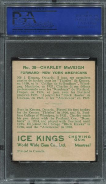 1933 World Wide Gum #38 Charley McVeigh Autographed PSA/DNA Authentic