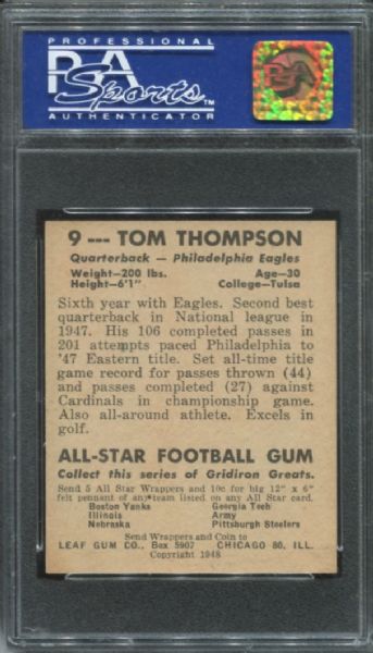 1948 Leaf #9 Tom Thompson PSA 7