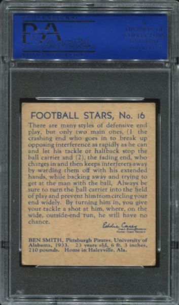 1935 National Chicle #16 Ben Smith PSA 4