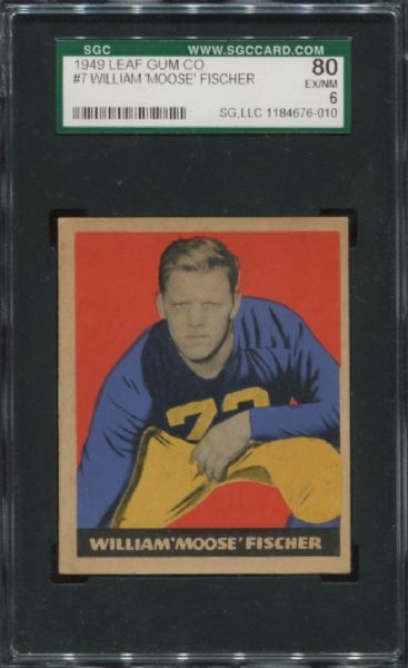 1949 Leaf #7 William Moose Fischer SGC 80