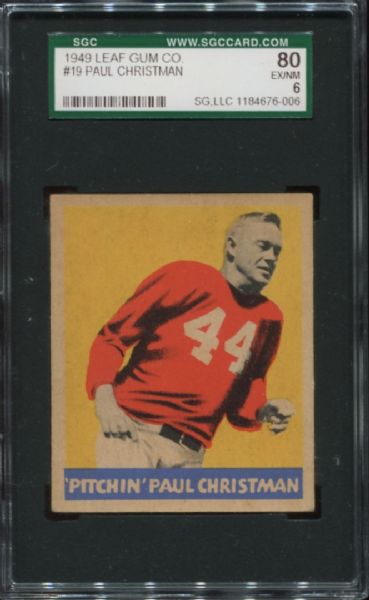 1949 Leaf #19 Paul Christman SGC 80