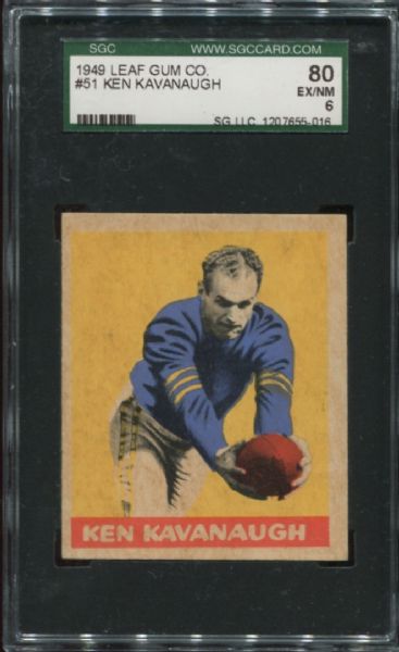 1949 Leaf #51 Ken Kavanaugh SGC 80