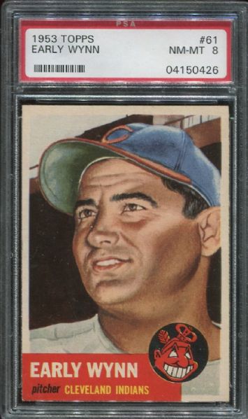 1953 Topps #61 Early Wynn PSA 8