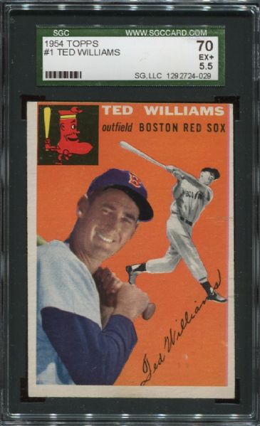 1954 Topps #1 Ted Williams SGC 70