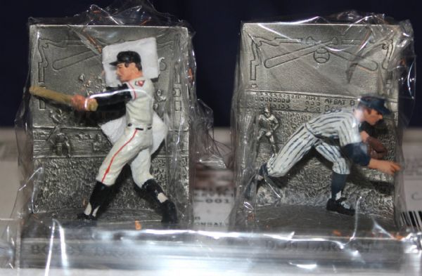 1996 Longton Crown Great Moments in Baseball Pewter Figurine Lot of 2 - Don Larsen & Bobby Thomson