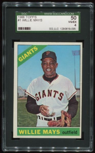 1966 Topps #1 Willie Mays SGC 50