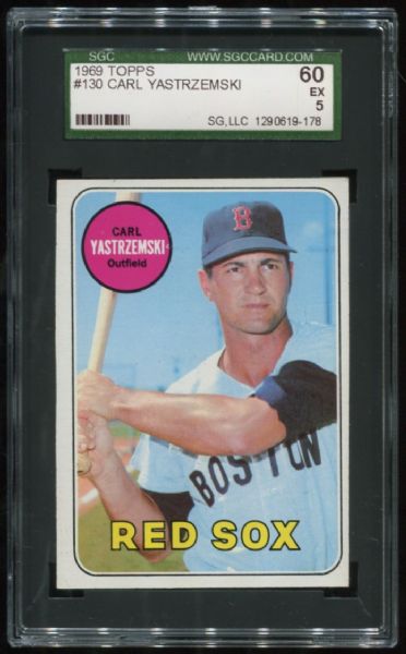 1969 Topps #130 Carl Yastrzemski SGC 60