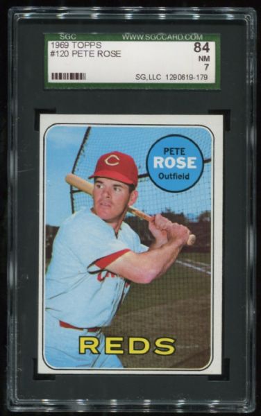 1969 Topps #120 Pete Rose SGC 84