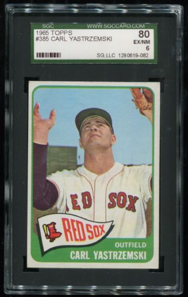 1965 Topps #385 Carl Yastrzemski SGC 80