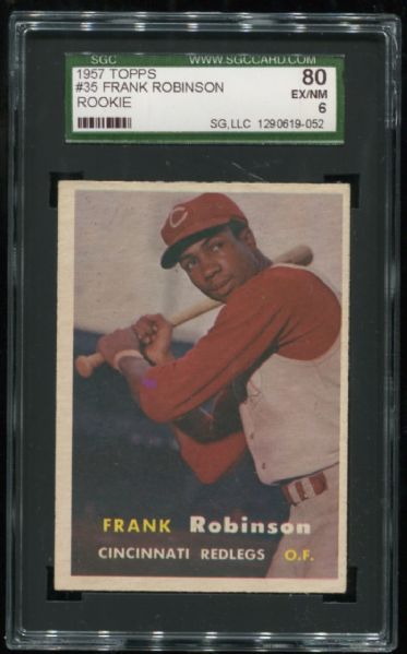 1957 Topps #35 Frank Robinson Rookie SGC 80