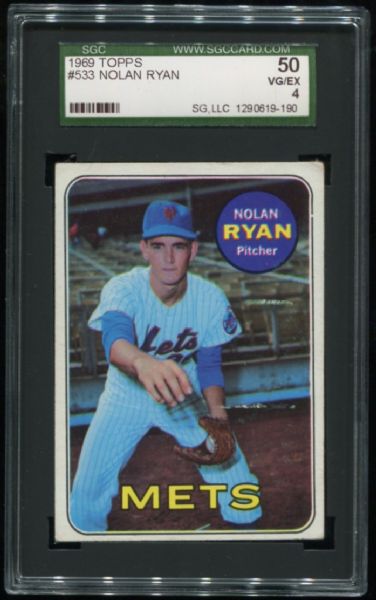 1969 Topps #533 Nolan Ryan SGC 50