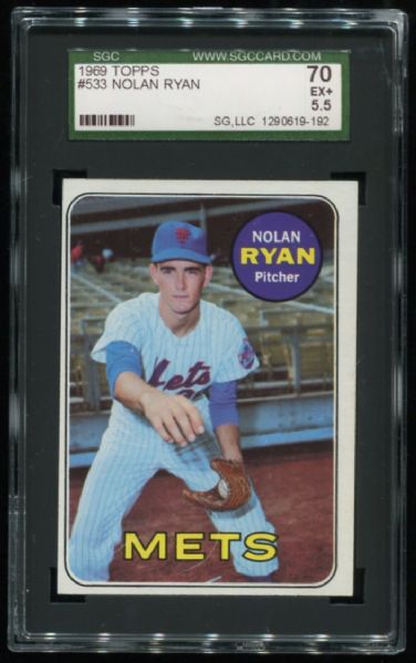 1969 Topps #533 Nolan Ryan SGC 70