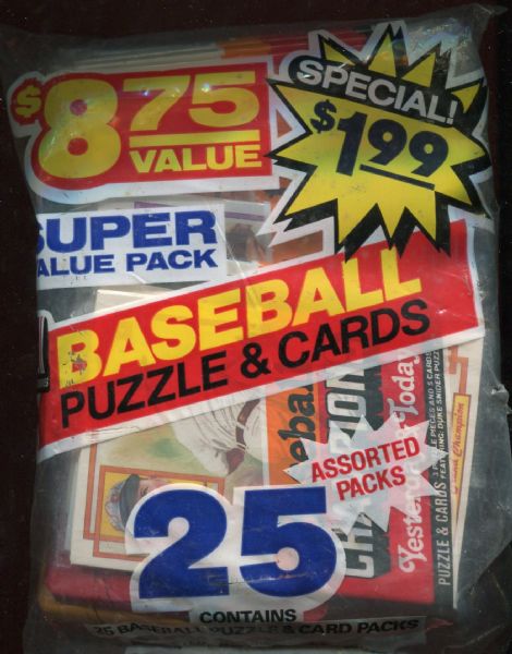 1980s Donruss Super Pack Lot of 25 Unopened Packs