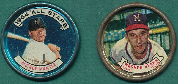 1964 Topps Coins #131 #88 Mantle 2 Coin Lot