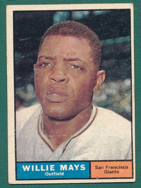 1960 & 1961 Topps Willie Mays 2 Card Lot