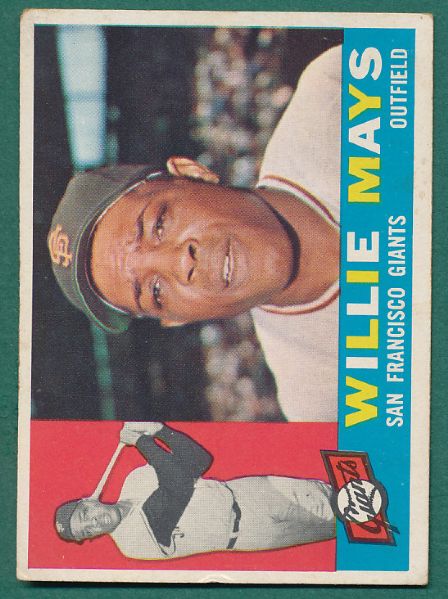 1960 & 1961 Topps Willie Mays 2 Card Lot